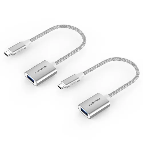 Bộ chuyển đổi USB-C sang USB-A 3.0 Lention C6 Silver