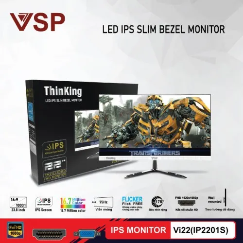 Màn hình VSP 21.5" VI21.5 (IP21501S) | IPS | 1920x1080 | 75Hz | 5ms | 16:9 | không loa | NEW Fullbox Chính hãng