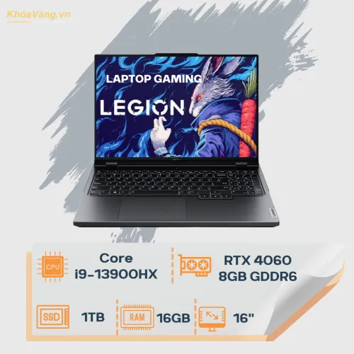 Lenovo Legion Pro 5 Y9000P (2023) | Core i9-13900 HX | 16GB DDR5 | SSD 1TB | RTX 4060 8GB | 16 inch 240Hz [New Fullbox]