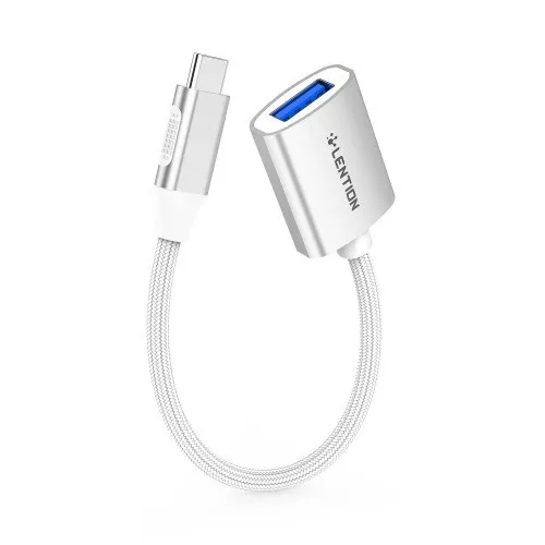 Bộ chuyển đổi USB-C sang USB-A 3.0 Lention C6 Silver