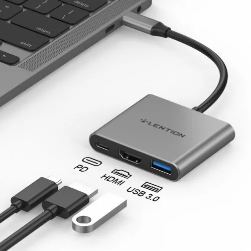 Bộ chuyển đổi USB-C 3 trong 1 Lention C14H