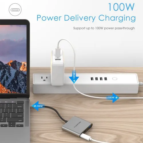 Bộ chuyển đổi USB-C 3 trong 1 Lention C14H